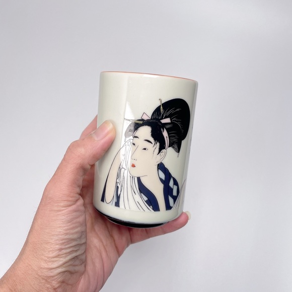 Japanese Tea Cup with Japanese Lady in Kimono - Picture 6 of 6